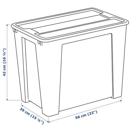 HỘP NHỰA SAMLA IKEA - 65L