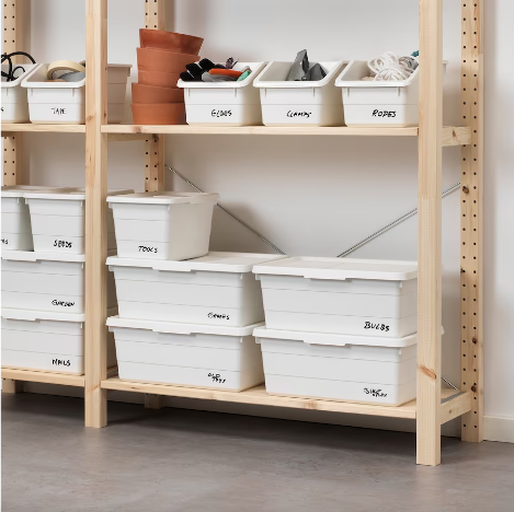 HỘP NHỰA SOCKERBIT IKEA - TRẮNG 19x26x15 cm