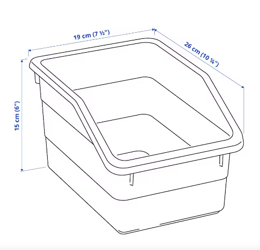 HỘP NHỰA SOCKERBIT IKEA - HỒNG 19x26x15 cm