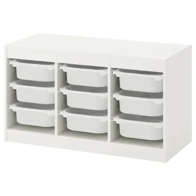 HỘP NHỰA ĐỰNG ĐỒ CHƠI TROFAST IKEA - TRẮNG 42x30x10 cm