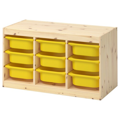 HỘP NHỰA ĐỰNG ĐỒ CHƠI TROFAST IKEA - VÀNG 42x30x10 cm
