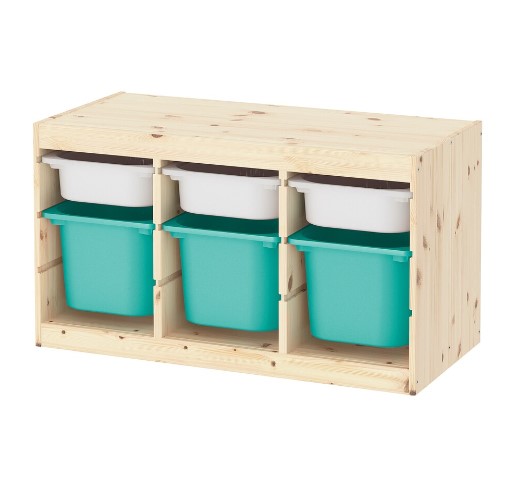 HỘP NHỰA ĐỰNG ĐỒ CHƠI TROFAST IKEA - XANH NGỌC 42x30x23 cm