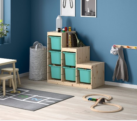 HỘP NHỰA ĐỰNG ĐỒ CHƠI TROFAST IKEA - XANH NGỌC 42x30x23 cm