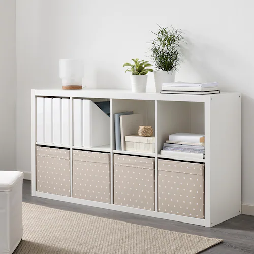 HỘP VẢI ĐA NĂNG DRÖNA IKEA - BE CHẤM 33x38x33 cm