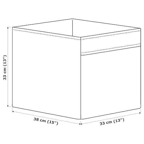 HỘP VẢI ĐA NĂNG REGNBROMS IKEA - TIM HỒNG 33x38x33 cm