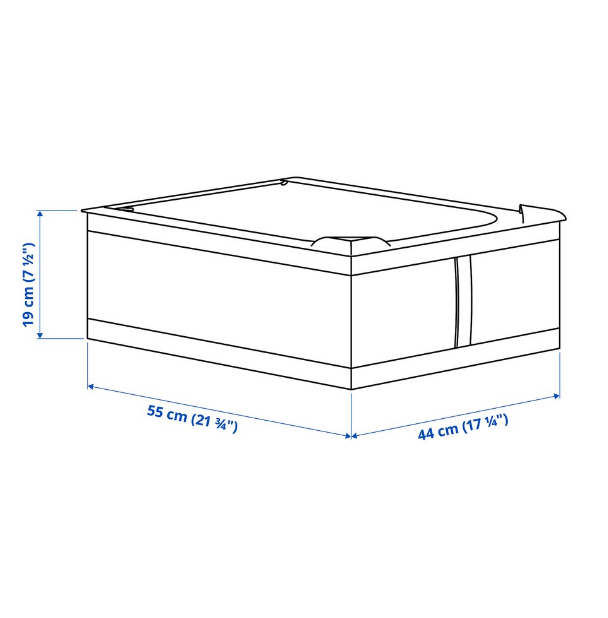 HỘP ĐỰNG ĐỒ CÓ KHÓA SKUBB IKEA - TÍM 44x55x19 cm