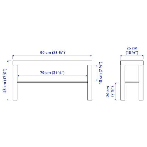 KỆ TI VI LACK IKEA - ĐEN 90x26x45 cm