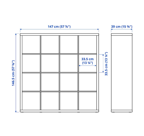 KỆ ĐA NĂNG KALLAX IKEA - TRẮNG 147x147 cm