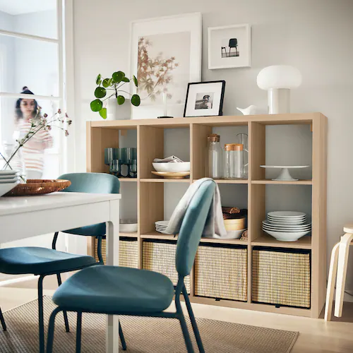 KỆ ĐA NĂNG KALLAX IKEA - SỒI TRẮNG 112x147 cm