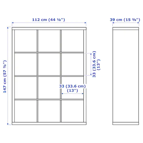 KỆ ĐA NĂNG KALLAX IKEA - SỒI TRẮNG 112x147 cm
