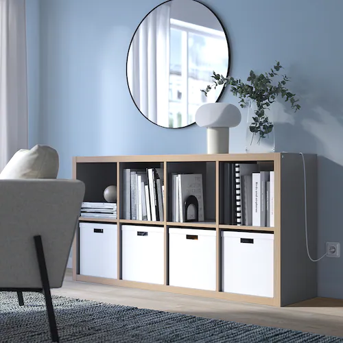 KỆ ĐA NĂNG KALLAX IKEA - XÁM GỖ 77x147 cm