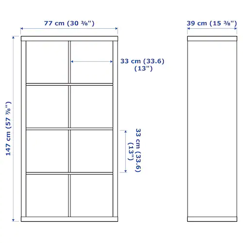 KỆ ĐA NĂNG KALLAX IKEA - ĐEN NÂU 77x147 cm