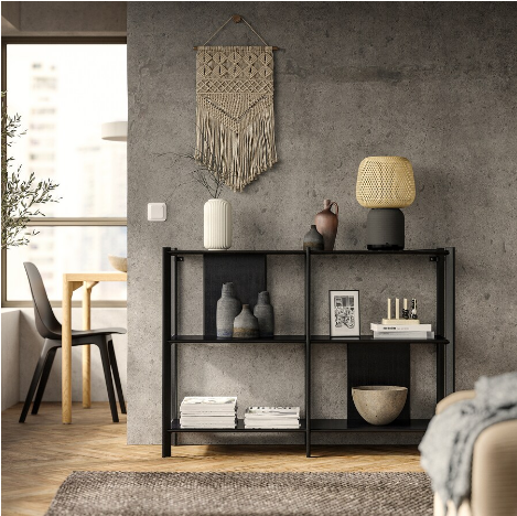 KỆ LƯU TRỮ JÄTTESTA IKEA - ĐEN 120x85 cm