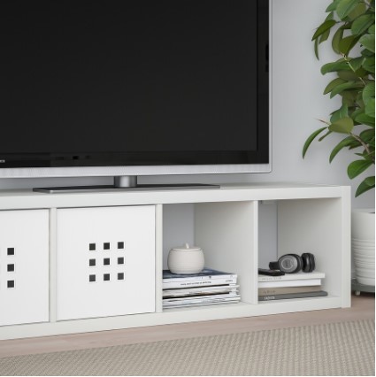 KỆ TIVI KẾT HỢP KỆ LƯU TRỮ KALLAX / LACK IKEA - TRẮNG 189x39x147 cm