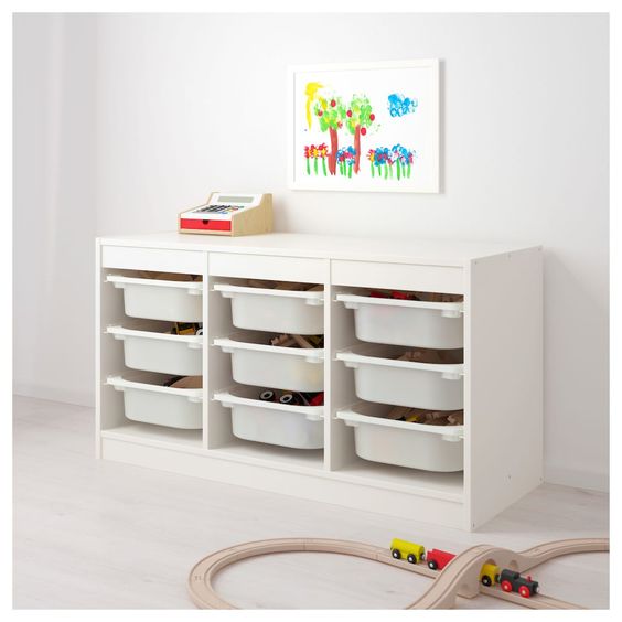 KỆ KHUNG NGANG TROFAST IKEA - TRẮNG 99x44x55 cm