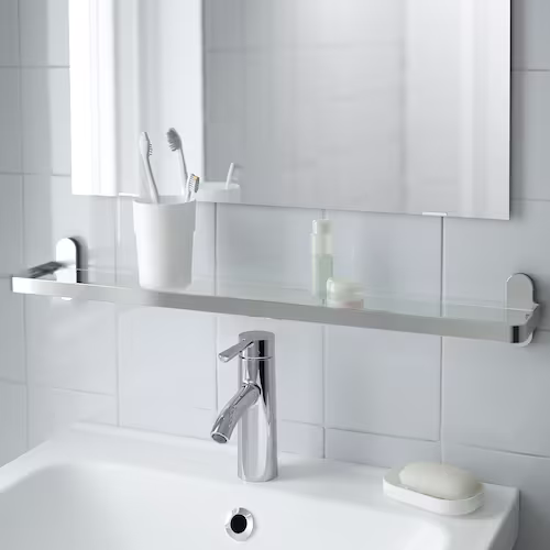 KỆ KÍNH ĐỂ ĐỒ NHÀ TẮM BROGRUND IKEA 67x11 cm