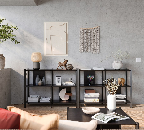 KỆ LƯU TRỮ JÄTTESTA IKEA - ĐEN 240x85 cm