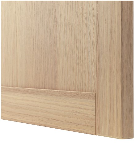 KỆ TI VI KẾT HỢP KỆ LƯU TRỮ CÓ CỦA KÍNH BESTÅ IKEA - MÀU SỒI 240x42x190 cm