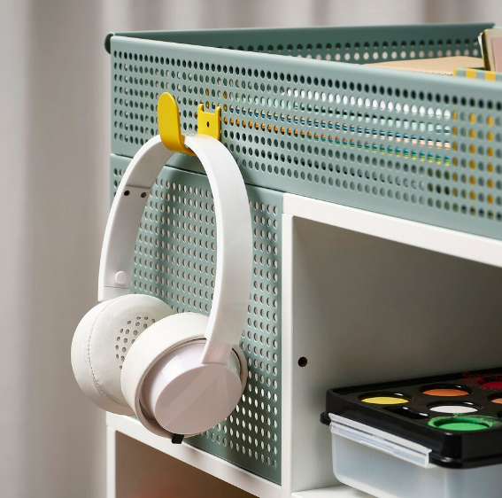 KỆ LƯU TRỮ CÓ BÁNH XE ÖVNING IKEA - TRẮNG/XÁM XANH 54x33 cm