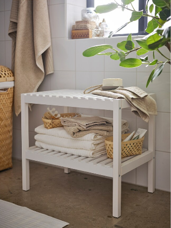 KỆ MUSKAN IKEA - TRẮNG 58x38 cm