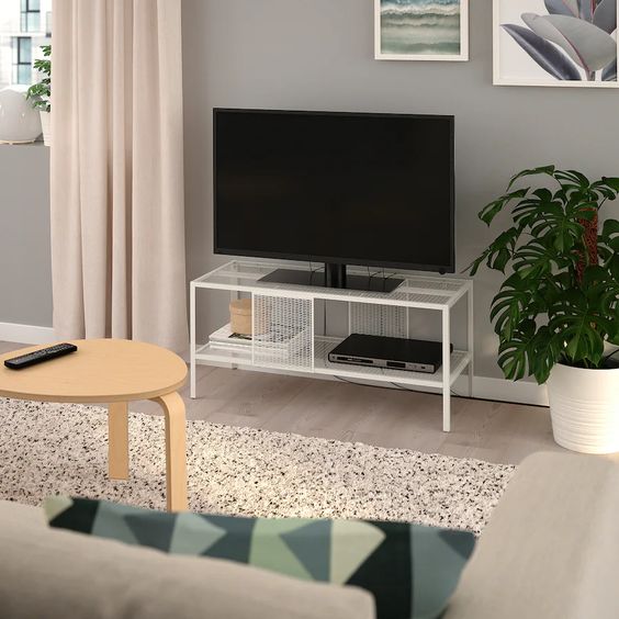 KỆ TI VI BAGGEBO IKEA - TRẮNG 90x35x40 cm