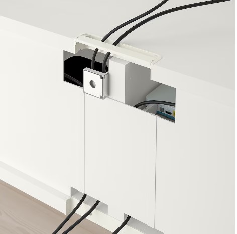 KỆ TI VI KẾT HỢP KỆ LƯU TRỮ BESTÅ / EKET IKEA - TRẮNG180x40x170 cm