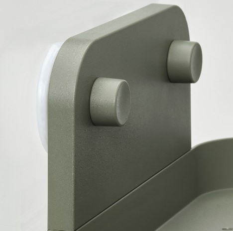 KỆ TREO TƯỜNG CÓ CỐC HÚT ÖBONÄS IKEA - XANH XÁM 28 cm