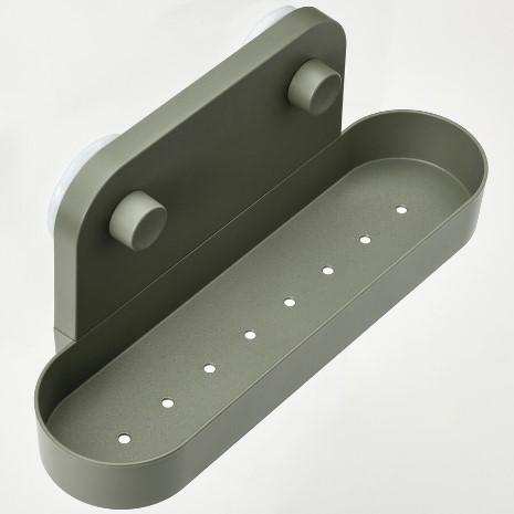 KỆ TREO TƯỜNG CÓ CỐC HÚT ÖBONÄS IKEA - XANH XÁM 28 cm