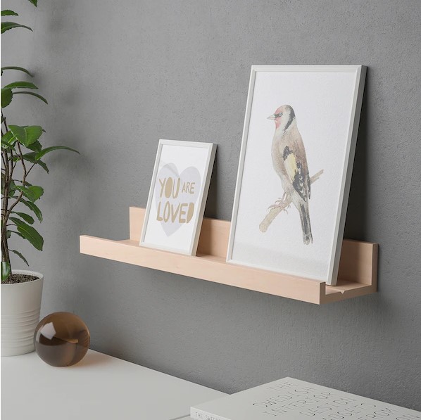 KỆ TREO TƯỜNG ĐỂ TRANH ẢNH MOSSLANDA IKEA - BẠCH DƯƠNG 55 cm