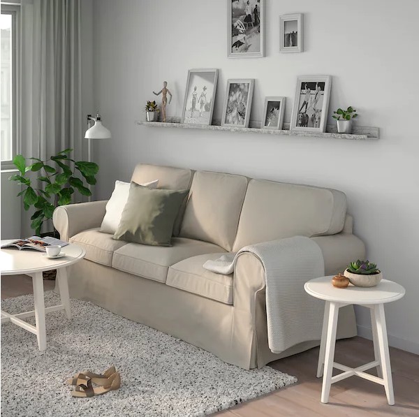 KỆ TREO TƯỜNG ĐỂ TRANH ẢNH MOSSLANDA IKEA - THÔNG TRẮNG 115 cm