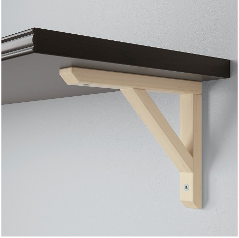 KỆ TƯỜNG KẾT HỢP BERGSHULT / SANDSHULT IKEA - NÂU ĐEN/CÂY DƯƠNG 120x30 cm