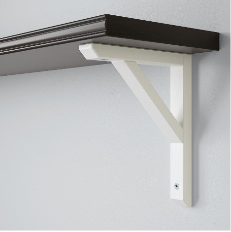 KỆ TƯỜNG KẾT HỢP BERGSHULT / SANDSHULT IKEA - NÂU ĐEN / TRẮNG 80x20 cm