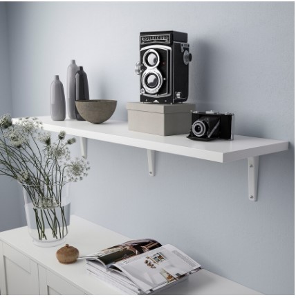 KỆ TƯỜNG KẾT HỢP BERGSHULT / TOMTHULT IKEA - TRẮNG 120x30 cm