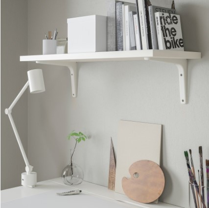 KỆ TƯỜNG KẾT HỢP BERGSHULT / TOMTHULT IKEA - TRẮNG 80x30 cm