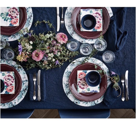 KHĂN GIẤY HỌA TIẾT HOA LÁ SMAKSINNE IKEA - NHIỀU MÀU 33x33 cm