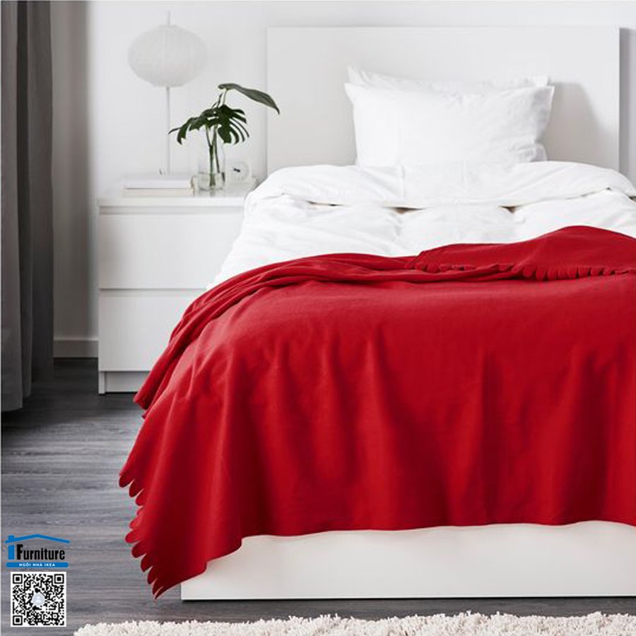 CHĂN SOFA POLARVIDE IKEA - ĐỎ 130x170 cm