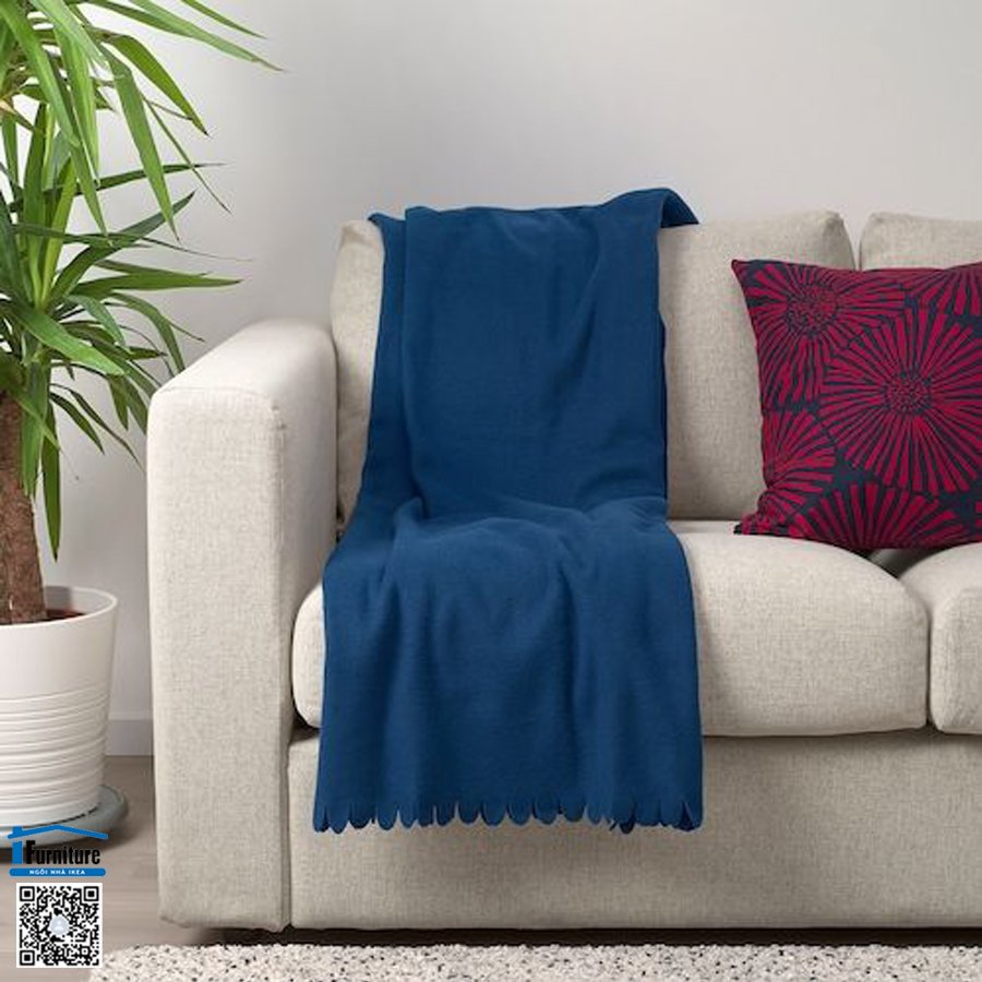 CHĂN SOFA POLARVIDE IKEA - XANH LAM ĐẬM 130x170 cm