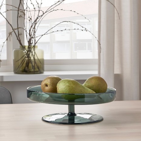 KHAY ĐĨA ĐỂ HOA QUẢ OMBONAD IKEA - XÁM 29 cm