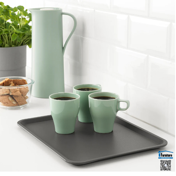 KHAY NHỰA TILLGÅNG IKEA - Màu xám (37x29 cm)