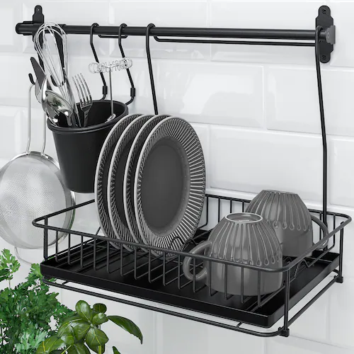 KHAY ÚP BÁT ĐĨA HULTARP IKEA - ĐEN