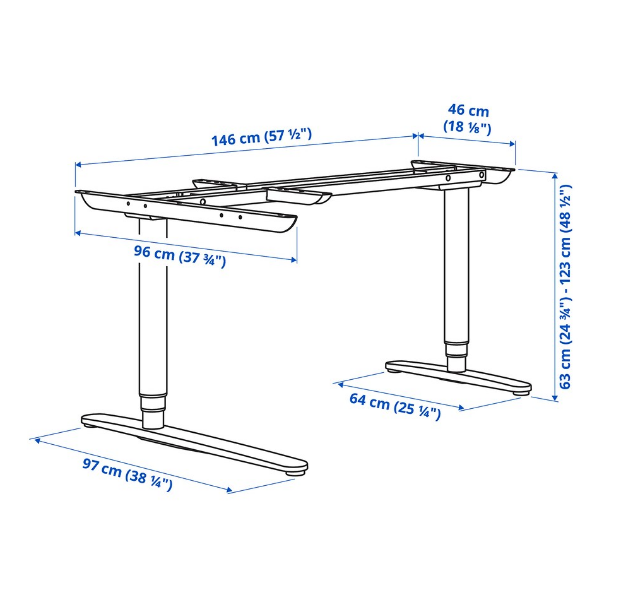 KHUNG BÀN BEKANT IKEA - TRẮNG 160x110 cm