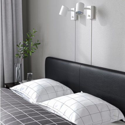 KHUNG GIƯỜNG BỘC NỆM SLATTUM IKEA - ĐEN 180x200 cm