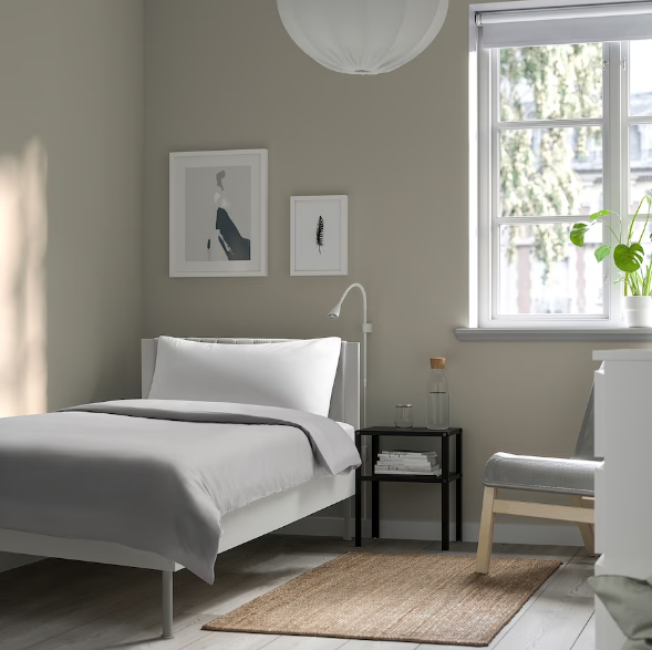 KHUNG GIƯỜNG BRUKSVARA IKEA - TRẮNG 90x200 cm