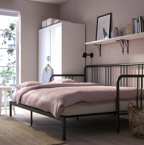 KHUNG GIƯỜNG BAN NGÀY FYRESDAL IKEA - ĐEN 80x200 cm