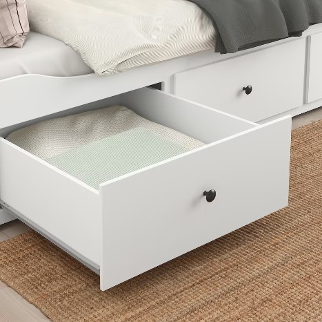 KHUNG GIƯỜNG ĐA NĂNG 3 NGĂN KÉO HEMNES IKEA - TRẮNG 80x200 cm