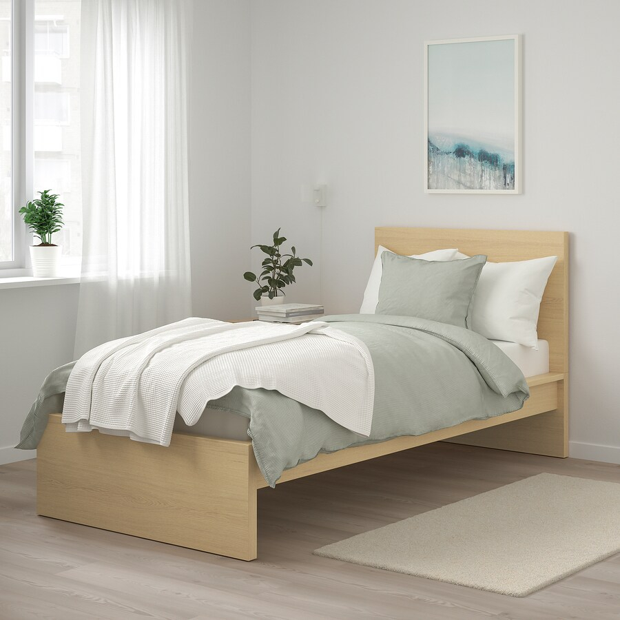 KHUNG GIƯỜNG GẦM CAO MALM IKEA- SỒI TRẮNG 90x200 cm