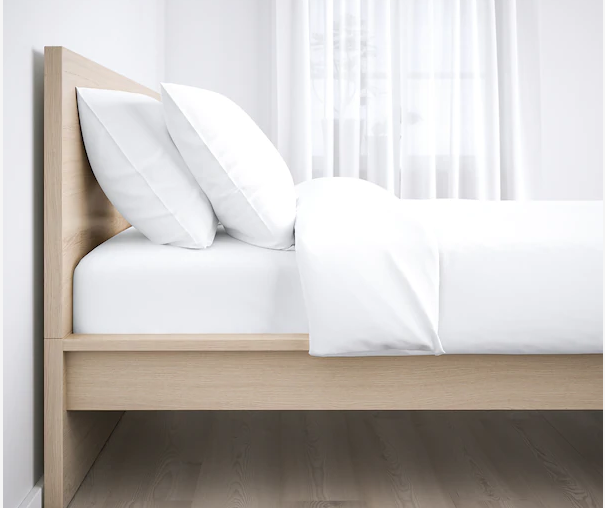 KHUNG GIƯỜNG GẦM CAO MALM IKEA- SỒI TRẮNG 150x200 cm