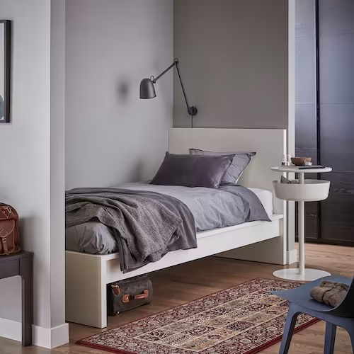 KHUNG GIƯỜNG GẦM CAO MALM IKEA- TRẮNG 90x200 cm
