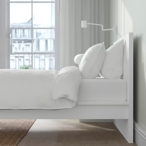 KHUNG GIƯỜNG GẦM CAO MALM IKEA- TRẮNG 90x200 cm