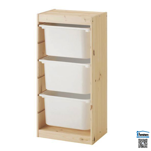 KỆ KHUNG ĐỨNG TROFAST IKEA - VÂN GỖ (30x44x91cm)